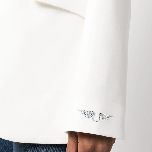 Zadig&Voltaire rhinestone-embellished shawl-lapel blazer size 42 (US 10) - Picture 3 of 10